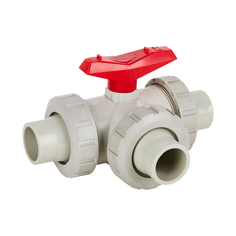 PPH Butt iuncta tribus-via Ball Valve DN50 GB Standard