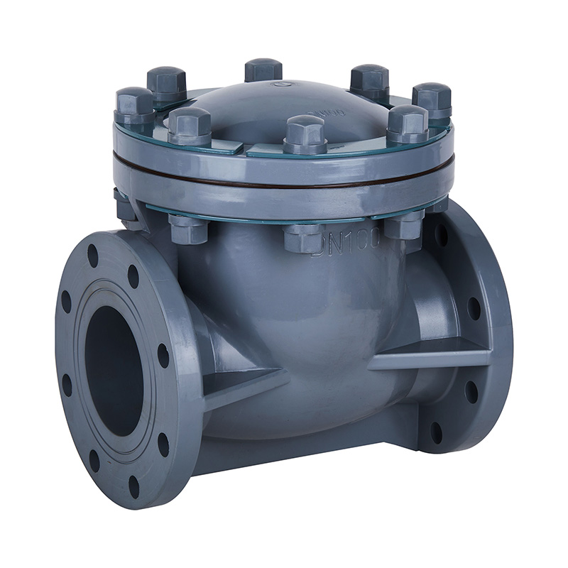 PVC-C H44F-10V Swing Type Check Valve DN15-300 1/2'-12' ANSI Standard