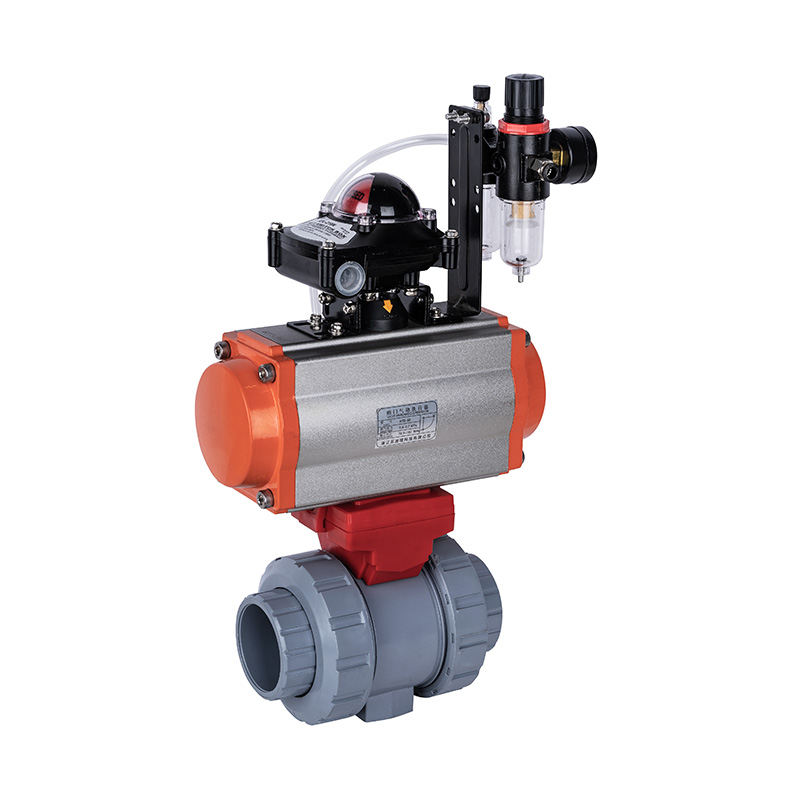 PVC-C Q661F-10V Pneumatica Unio Duplex Ball Valve DN15-100 GB Standard