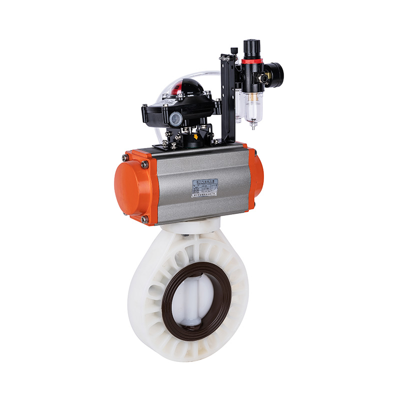 PVDF D671X-10F Pneumaticum Papilio Valve DN32-1000 1-1/4'-30' ANSI Standard