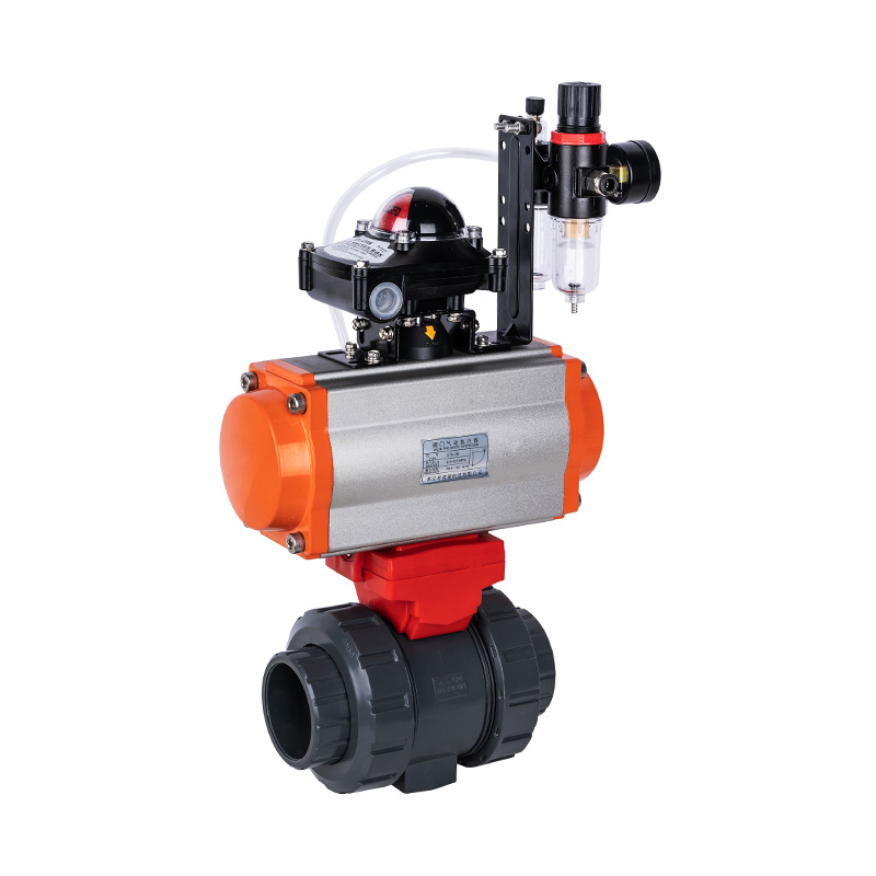 PVC-U Q661F-10U Pneumatica Unio Duplex Ball Valve DN15-100 GB Standard