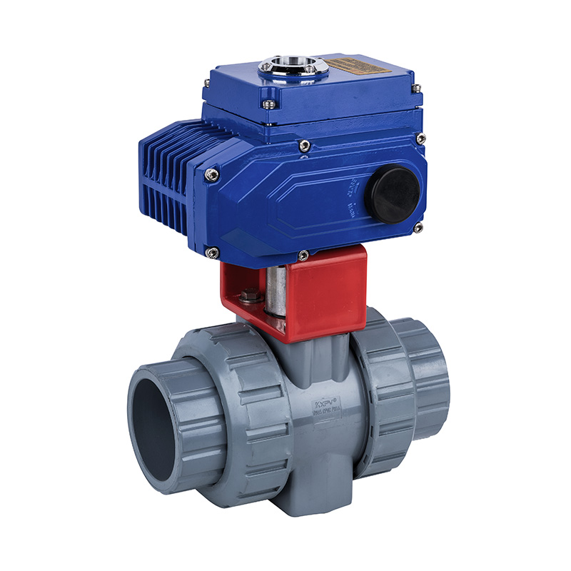 PVC-C D961F-10V Electric Duplex Unionis Ball Valve DN15-100 1/2'-4' ANSI Standard