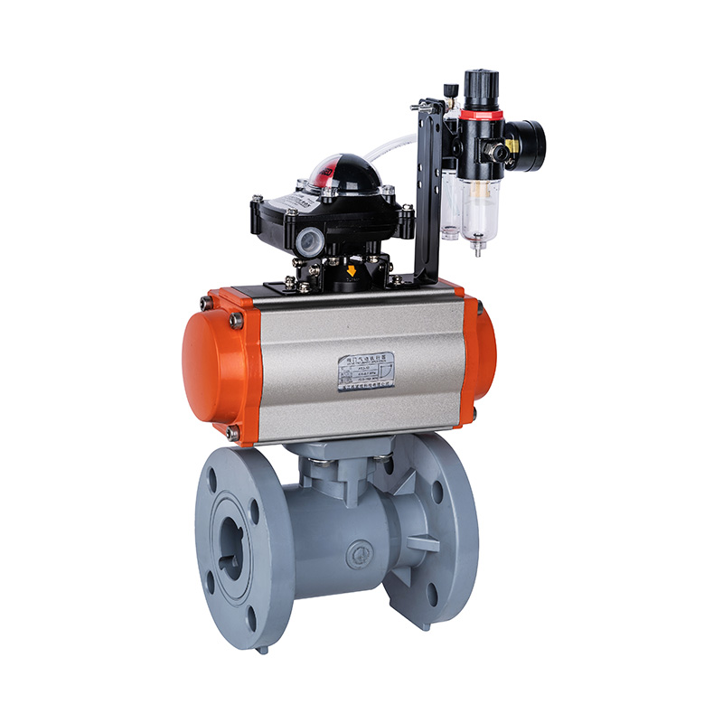 PVC-C Q641F-10V Pneumaticum Flange Ball Valve DN15-300 GB Standard