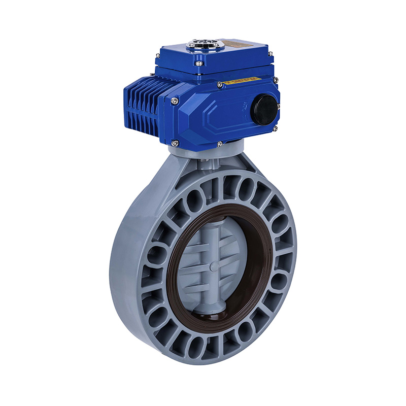 PVC-C D971X-10V Electric Butterfly Valve DN40-1000 40A-1000A JIS Standard