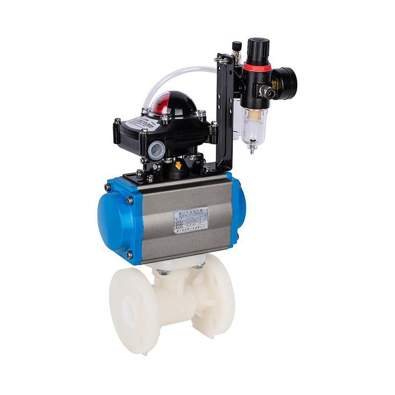 PVDF Q641F-10F Pneumaticum Flange Ball Valve DN20-300 20A-300A JIS Standard