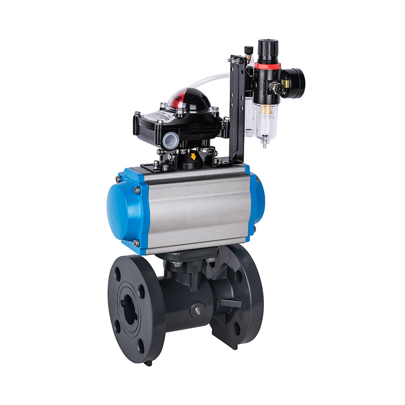 PVC-U Q641F-10U Pneumaticum Flange Ball Valve DN15-300 1/2'-12' ANSI Standard