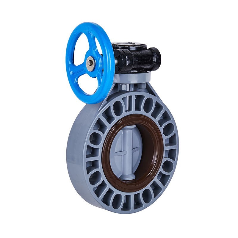 PVC-C D371X-10V Worm-Gear Papilio Valve DN40-1000 1-1/2'-30' ANSI Standard
